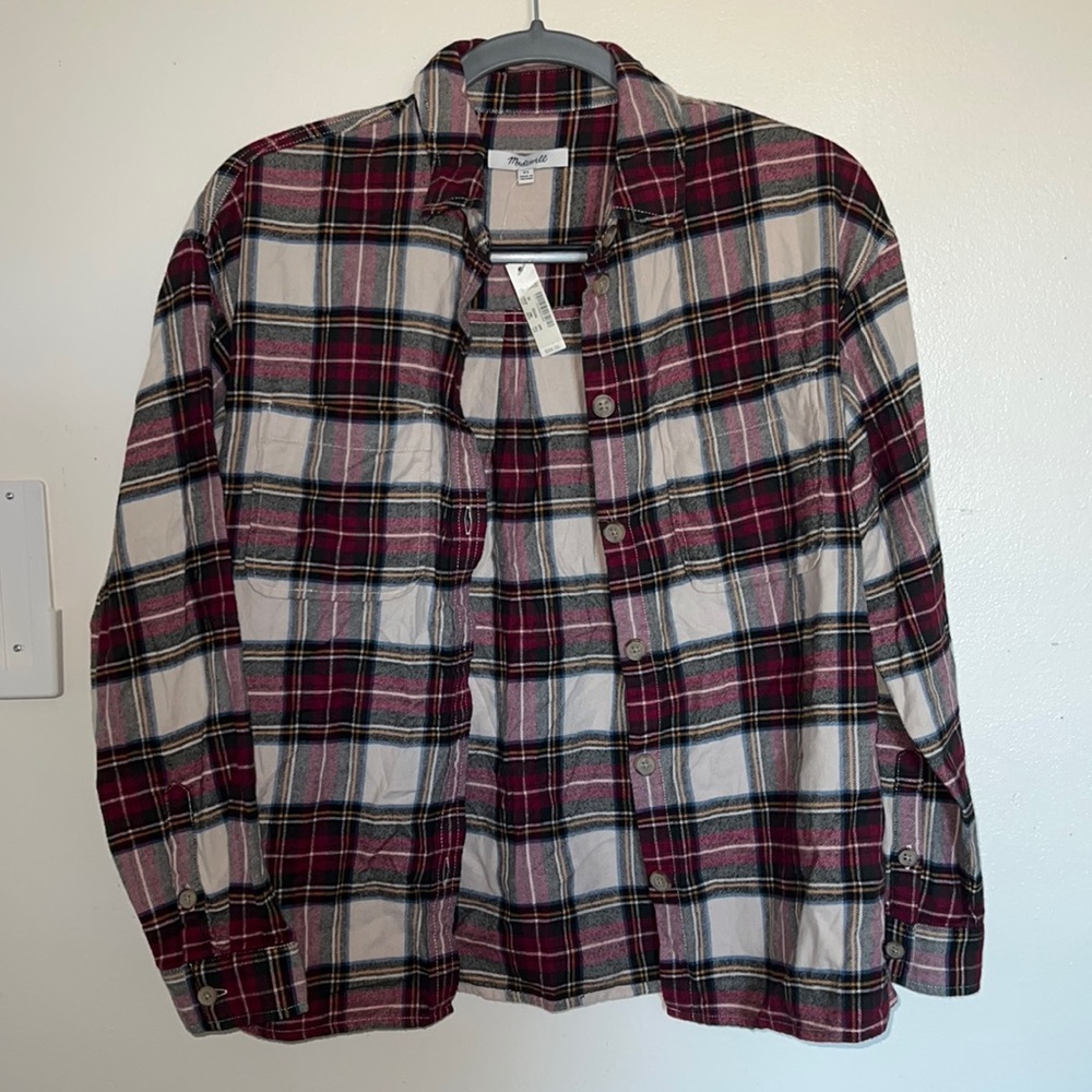 Madewell Flannel shirt-jacket in Tartan plaid